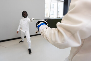 Junior Girls at a foil fencing tournament