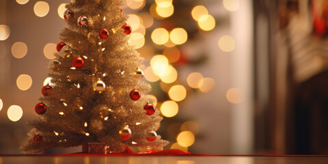 Obraz na płótnie Canvas Christmas tree in a living room