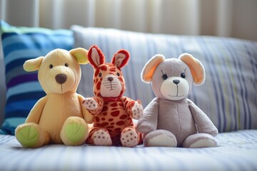 pair of stuffed animals near identical toys
