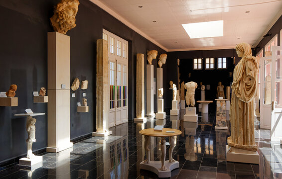 Cherchell, Algeria, 10 23 2023 : roman sculptures in the National Public Museum of Cherchell.