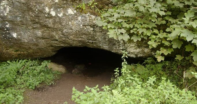 small cave under Ilam rock at dovedale