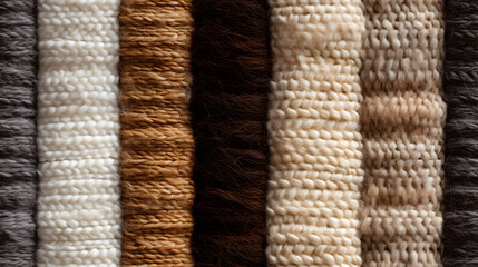 Hand-spun wool seamless texture in earthy tones