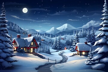 santa claus on the roof of house,Wallpapers And Images Of Christmas Landscape For Desktop Background

