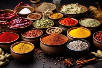 variety of spices from multiple continents
