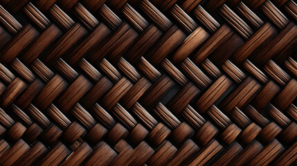 Close-up seamless texture of sustainable rattan weave