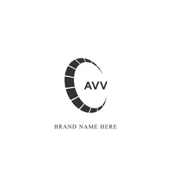 AVV logo. A V V design. White AVV letter. AVV, A V V letter logo design. Initial letter AVV linked circle uppercase monogram logo.