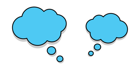 Thinking thought bubbles vector graphic design