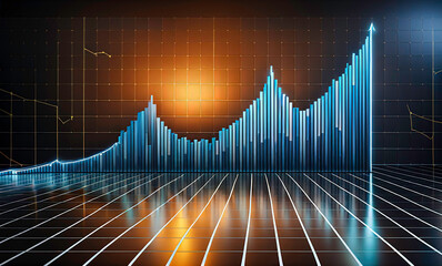 A graph showing an uptrend in the stock market represents the potential for growth and success in the investment market.
