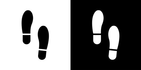 Human foot step different vector icon. Footprint barefoot and footwear illustration.