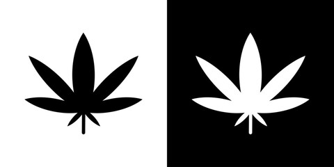 Vector icon medicine cannabis. Marijuana or marihuana simple illustration.