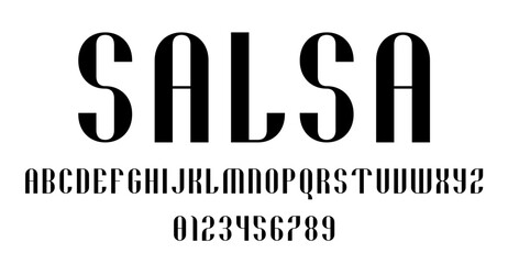 Set of alphabets font letters and numbers modern abstract design vector illustration