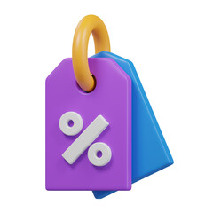 discount icon 3d render illustration.