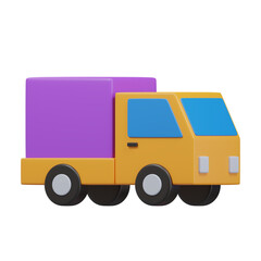 Cargo Truck icon 3d render illustration.	