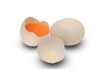 White egg and yolk on transparent background png