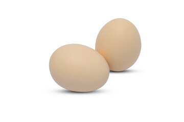 Two white eggs on transparent background png