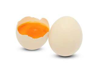 White egg and yolk on transparent background png