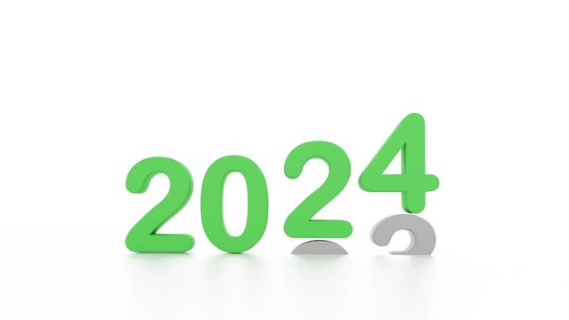 happy new year, copy space for text, empty space for text, 2024 mew year text, isolated on white 3d rendering of 3d text