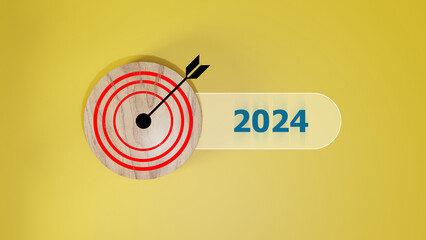 Change to New year 2024 and happy new year, Planning and challenge strategy in new year 2024...
