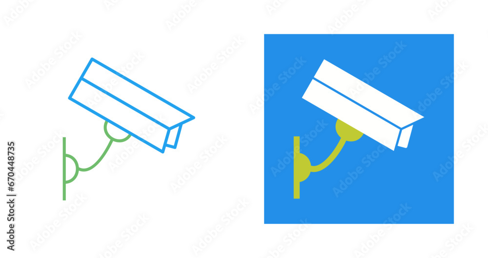 Poster cctv camera vector icon