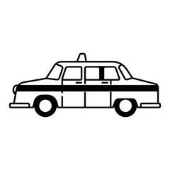 Black and white taxi icon