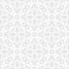 Orient vector classic pattern. Seamless abstract background with vintage elements. Orient light pattern. Ornament barogue wallpaper