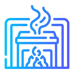 cremation Line Gradient Icon