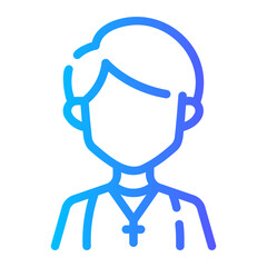 priest Line Gradient Icon