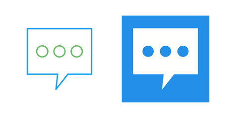 Single Message Bubble Vector Icon