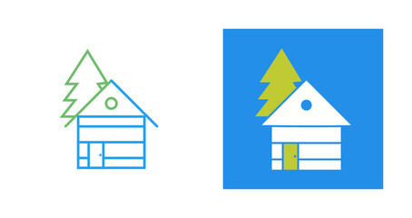 Wood Cabin Vector Icon