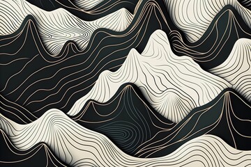pattern of topographic contour lines