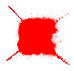 Red dried paint splattered dirty style. Royalty high-quality free stock image of Isolated ink stencils for graphic design, text fields. Artistic brush strokes, splatter stains, paintbrush, overlay