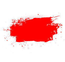 Red dried paint splattered dirty style. Royalty high-quality free stock image of Isolated ink stencils for graphic design, text fields. Artistic brush strokes, splatter stains, paintbrush, overlay