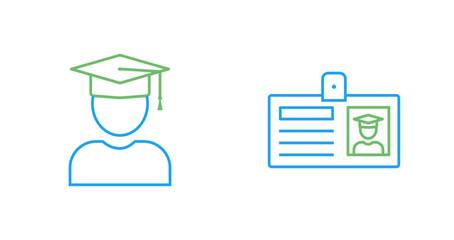 Fototapeta premium Student ID Card Vector Icon