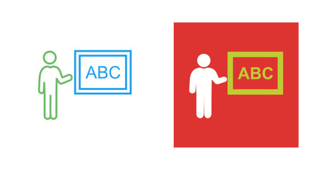 Fototapeta premium Teacher Vector Icon