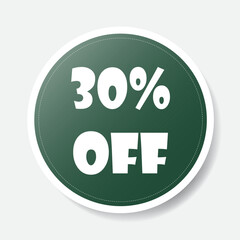 Special offer banner. Green circle. Vector illustration