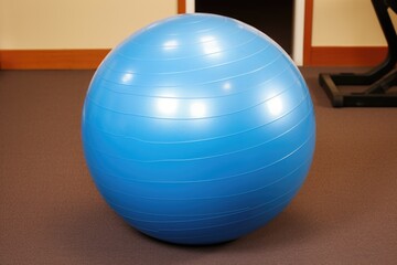 blue exercise ball used for motor skills training