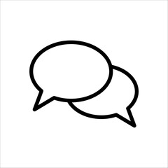 Bubble speech icon vector in trendy design on white background