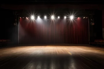 Fotobehang theater spotlight illuminating an empty stage © Alfazet Chronicles