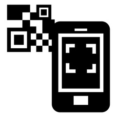 Obraz premium QR code scanning icon