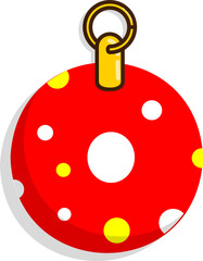 red ball ornament decorate celebration new year or christmas red vector design 