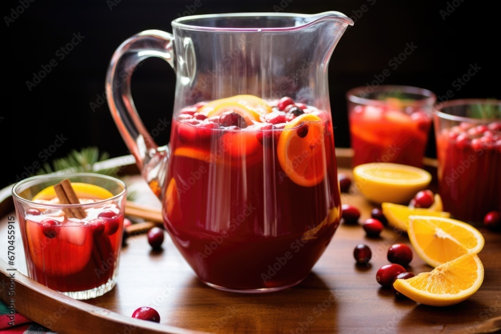 Canvas Prints spiced fruit punch in a glass pitcher