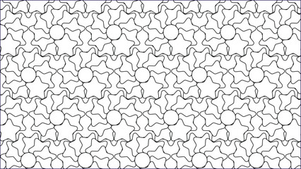 black and white abstract pattern flowers