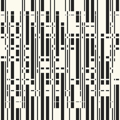 Monochrome Glitch Effect Textured Broken Striped Pattern
