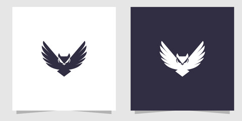 owl logo design vector