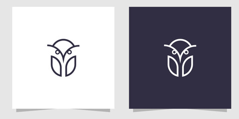 owl logo design vector