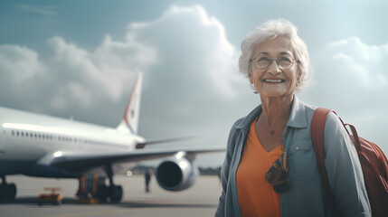 old woman traveling the world