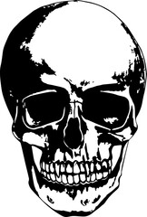 Dirty textured vector grunge skull illustration
