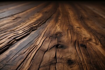 A close-up photo of a wooden surface, showcasing the intricate details of the wood grain and knots, set against a dark background, with a focus on the texture and natural patterns of the wood.