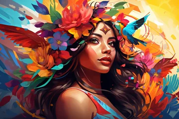 Foto op Canvas Hispanic Heritage Month Vector illustration,Generative ai © rajesh