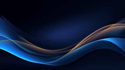 Abstract luxury glowing lines curved overlapping on dark blue background. Template premium award design. Vector illustration